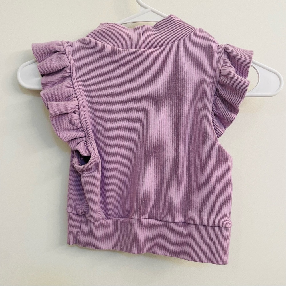 WDIRARA Amazon Ruffle High Neck Crop Top Size: XS - Picture 6 of 7
